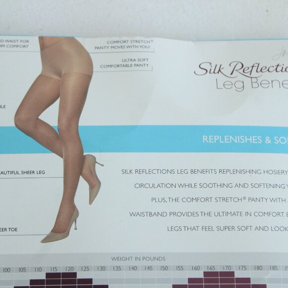 Vintage 1990s 2000s Pantyhose, New NOS, Hanes Barely Black, Size A-B, Silk Refle - Picture 5 of 10